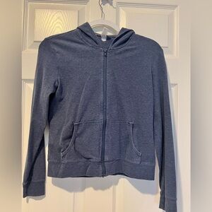 Womens Blue Gap Body Thin Cropped Hoodie Size Small/Petite